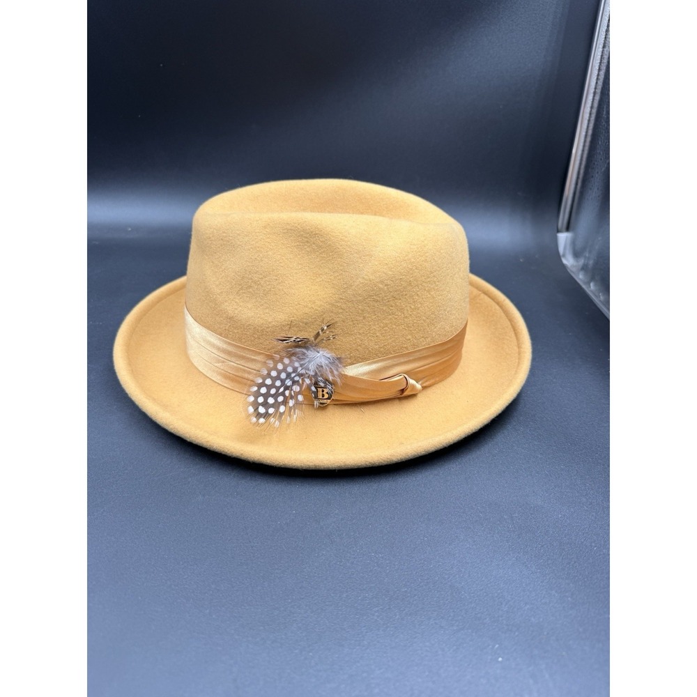 Bruno Capelo Luxury Camel Collection Fedora Hat Australian Wool Sz L